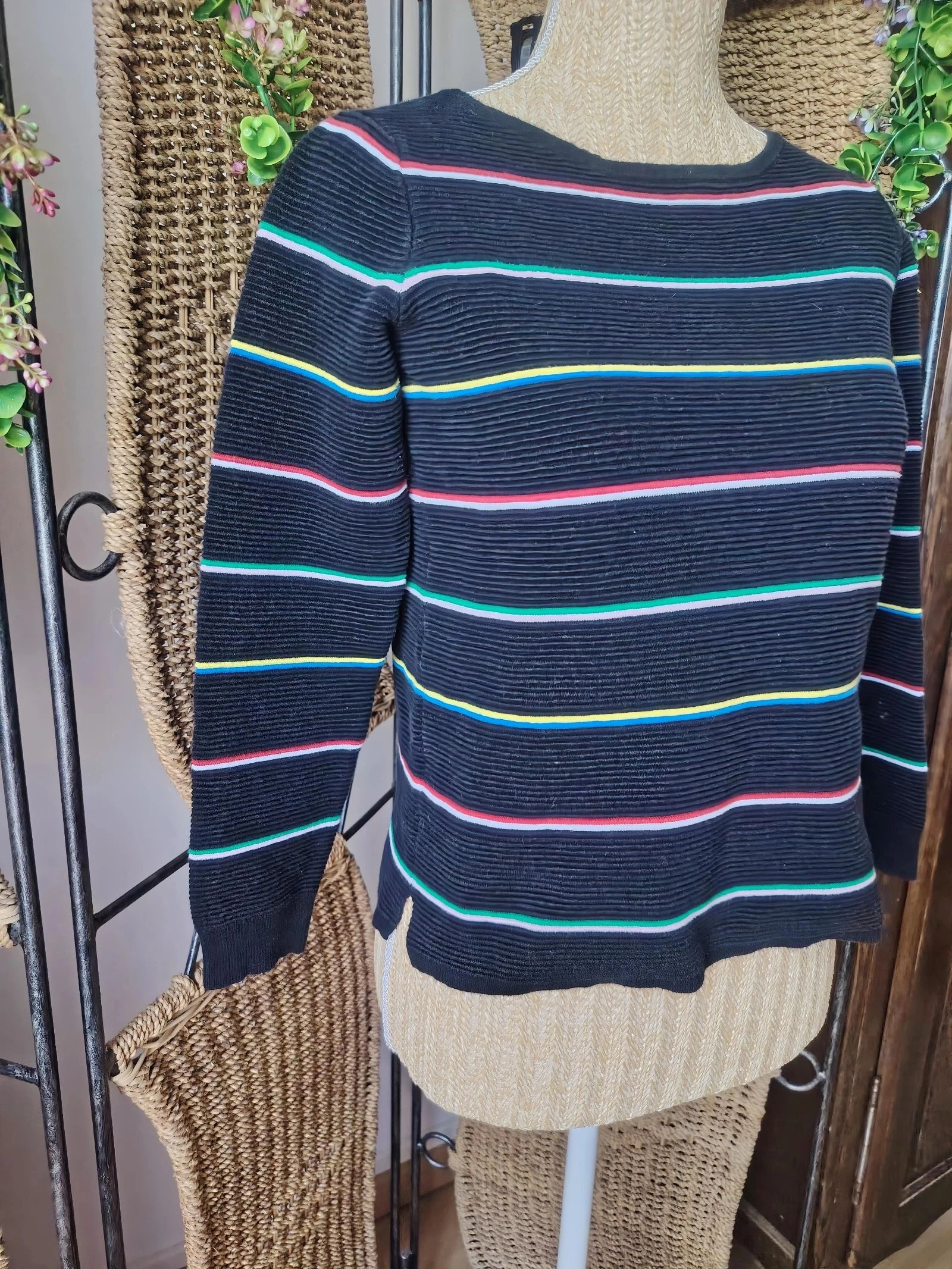 Zwarte gestreepte trui maat 34 Caroll – photo 3